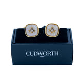 Cufflinks - White Square and Compasses
